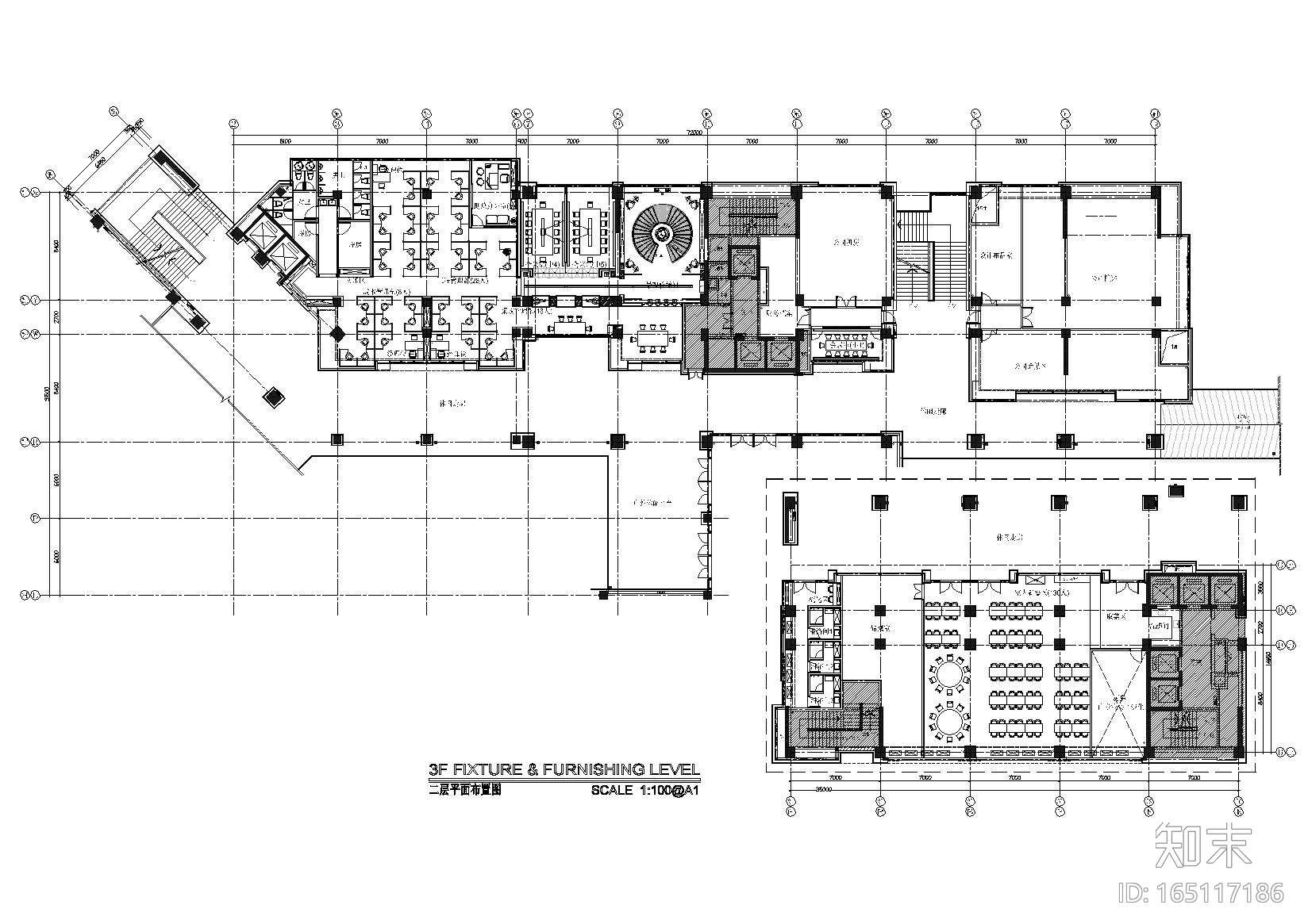 [重庆]重庆万科办公室装饰施工图+实景拍摄cad施工图下载【ID:165117186】