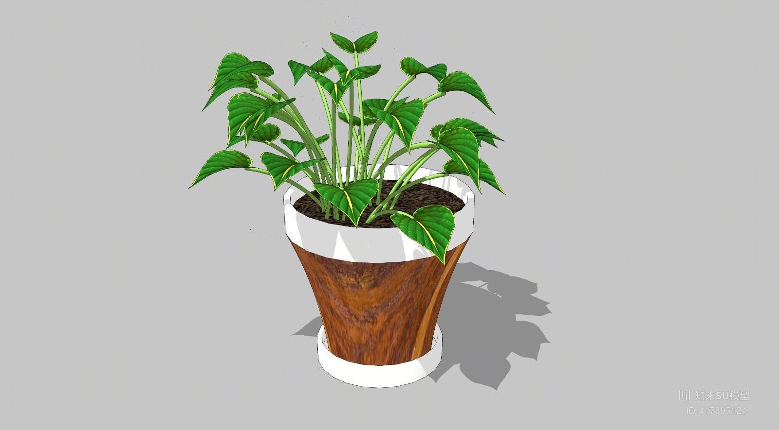 精品免费花盆SU模型下载【ID:417805124】