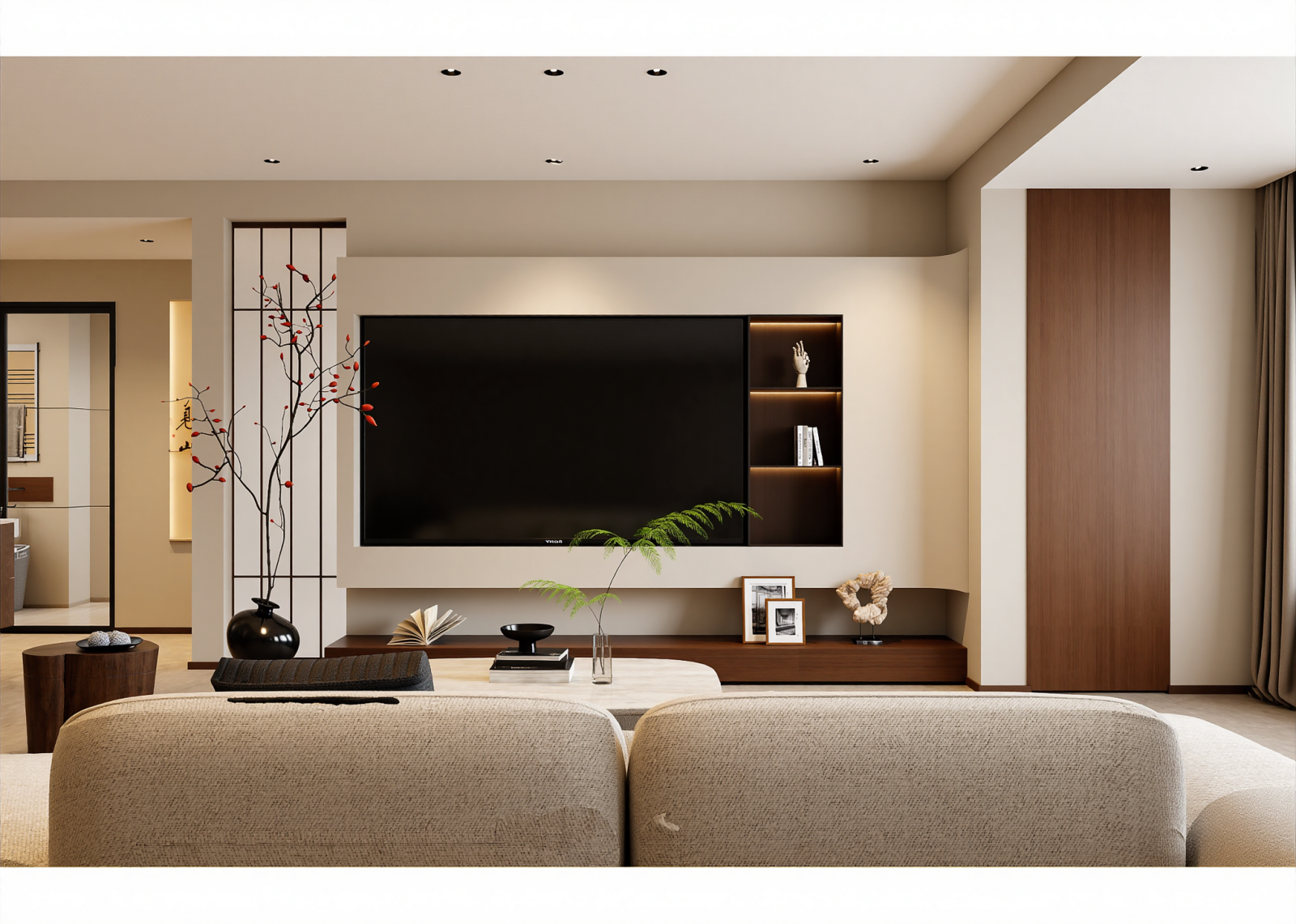 日式家居客厅3D模型下载【ID:1214802048】