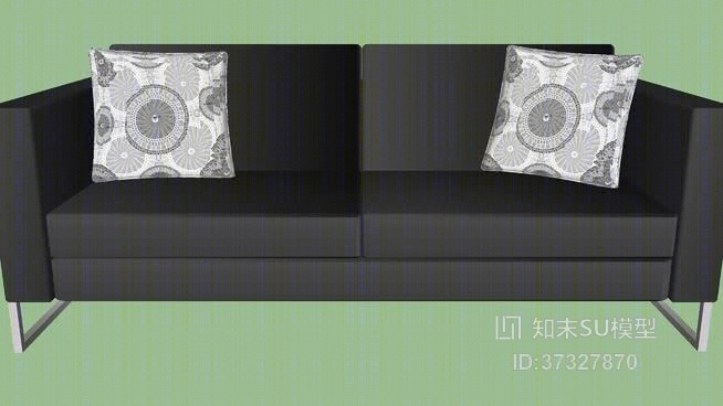 armano双座沙发。SU模型下载【ID:37327870】
