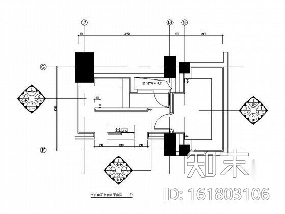 [深圳]豪华酒店宴会厅南厅衣帽间设计施工图cad施工图下载【ID:161803106】