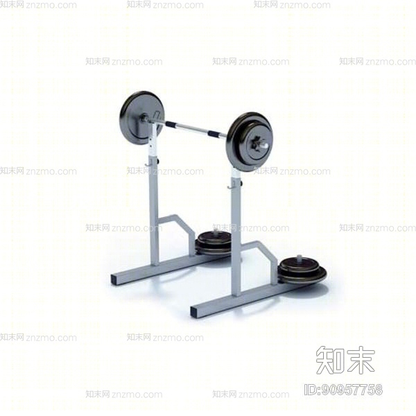 黑色金属健身器材3D模型下载【ID:90957758】