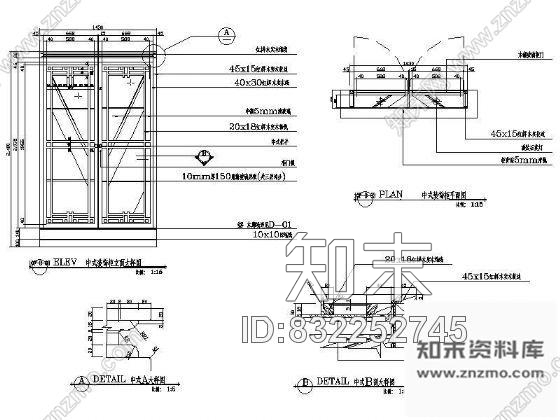 图块/节点中式装饰柜详图施工图下载【ID:832252745】