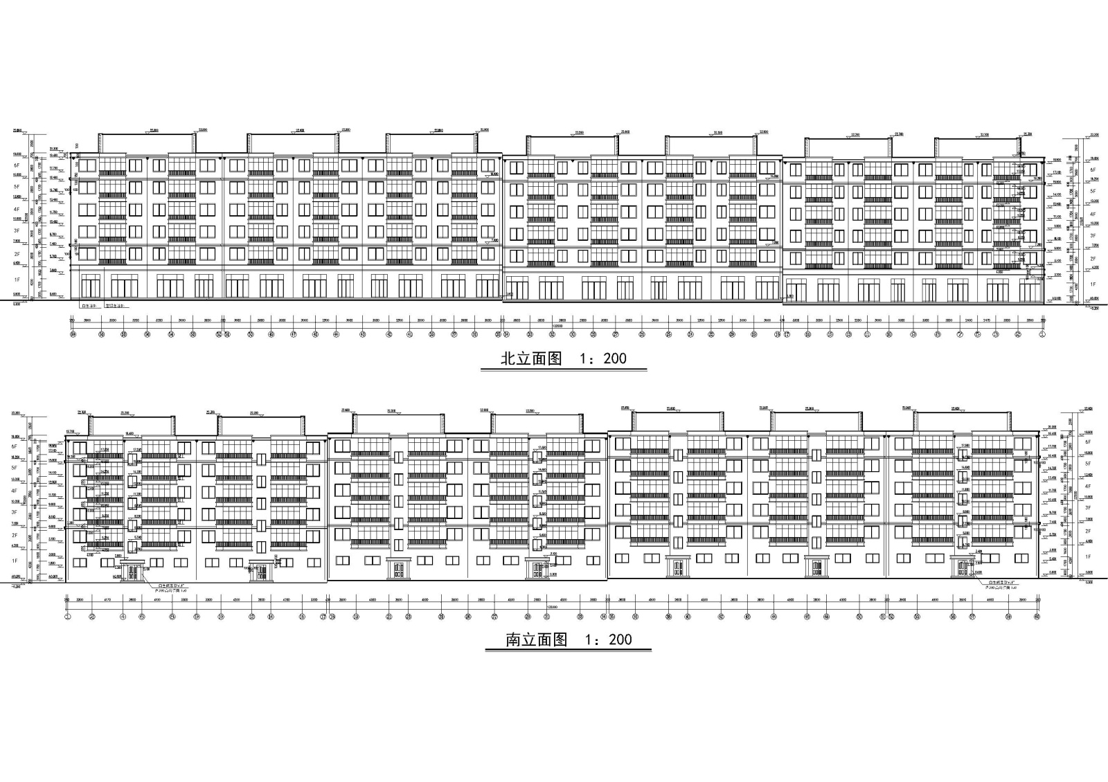 ​某六层多层住宅楼建筑施工图纸cad施工图下载【ID:160719138】