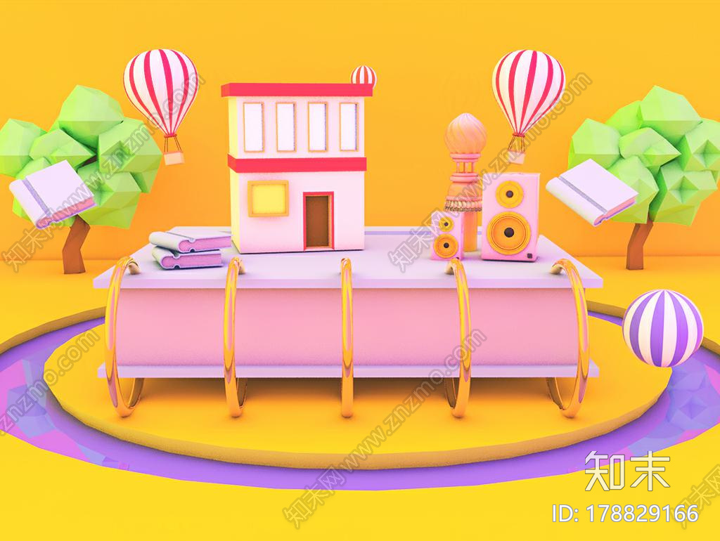 卡通本子CG模型下载【ID:178829166】