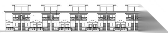 某联排别墅建筑方案图cad施工图下载【ID:149921183】