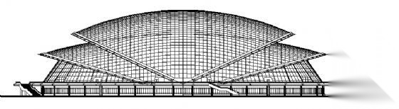 浙江省临海篮球体育馆建筑方案图施工图下载【ID:166068106】