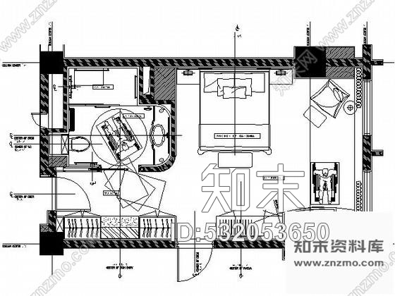 施工图温州某大酒店无障碍客房装修图施工图下载【ID:532053650】