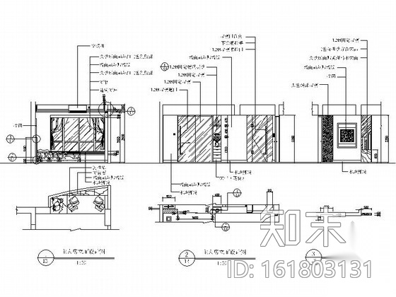 简约现代风格三居室装修施工图（含实景）cad施工图下载【ID:161803131】