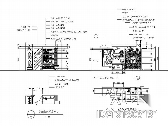 简约现代风格三居室装修施工图（含实景）cad施工图下载【ID:161803131】