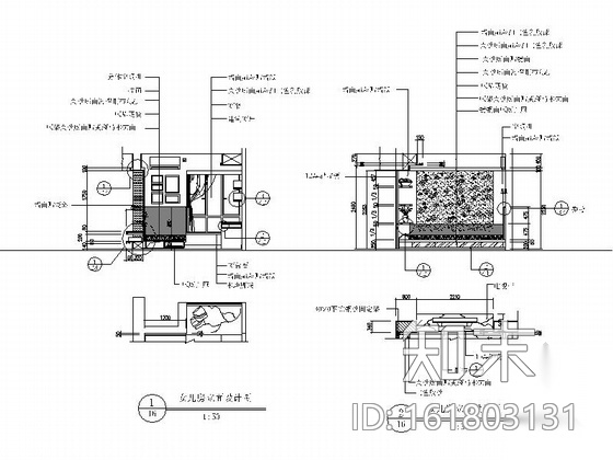 简约现代风格三居室装修施工图（含实景）cad施工图下载【ID:161803131】