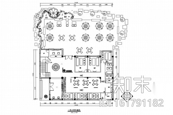 [九江]湖边花园小区底商休闲茶楼装修图施工图下载【ID:161791182】