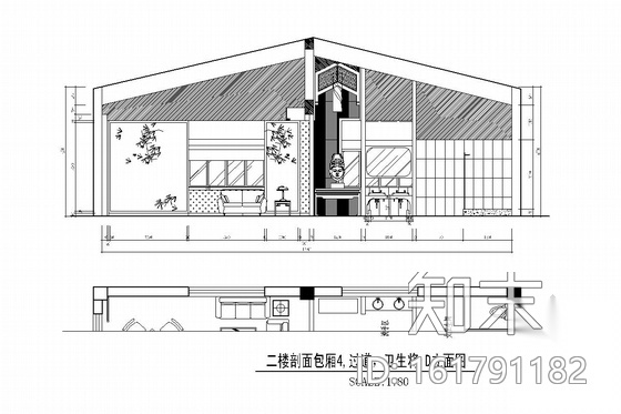 [九江]湖边花园小区底商休闲茶楼装修图施工图下载【ID:161791182】