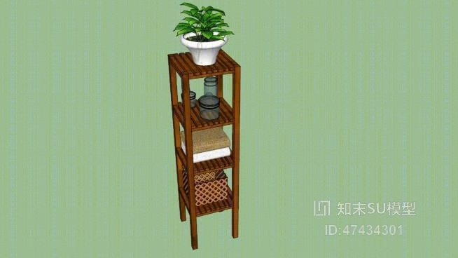 毛巾架SU模型下载【ID:917978645】