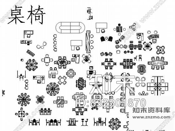 图块/节点经典室内CAD常用图块下载施工图下载【ID:832301870】