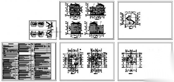 某农村三层别墅建筑方案图cad施工图下载【ID:149894112】