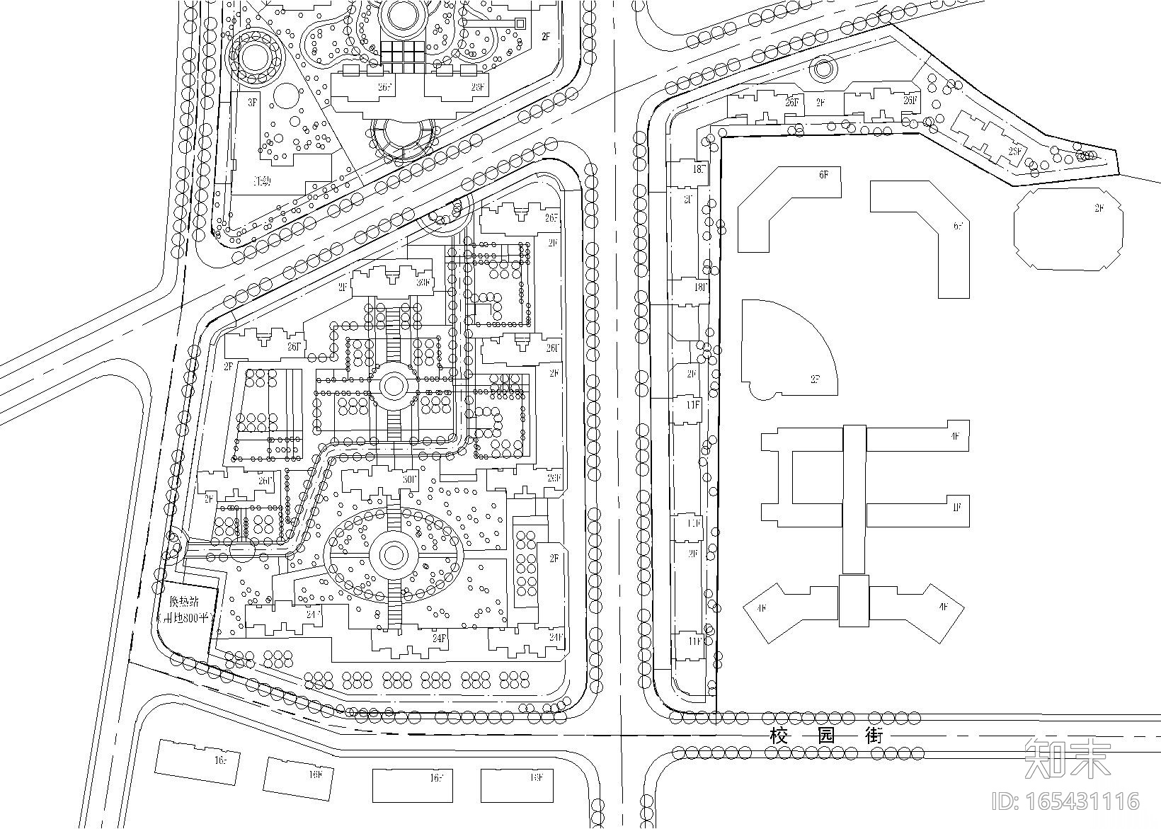 中华路3#地块项目总图强排CAD施工图下载【ID:165431116】