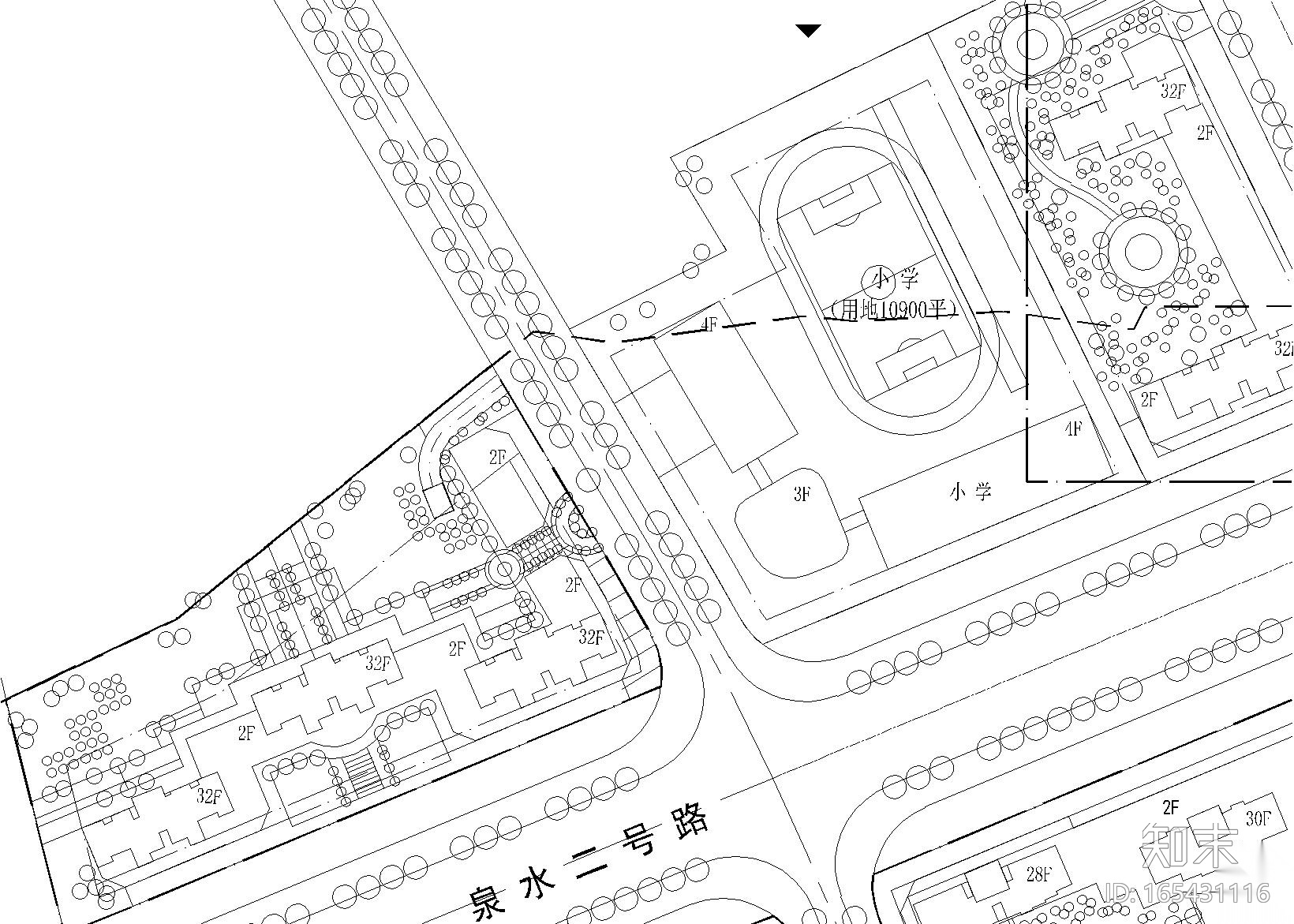 中华路3#地块项目总图强排CAD施工图下载【ID:165431116】