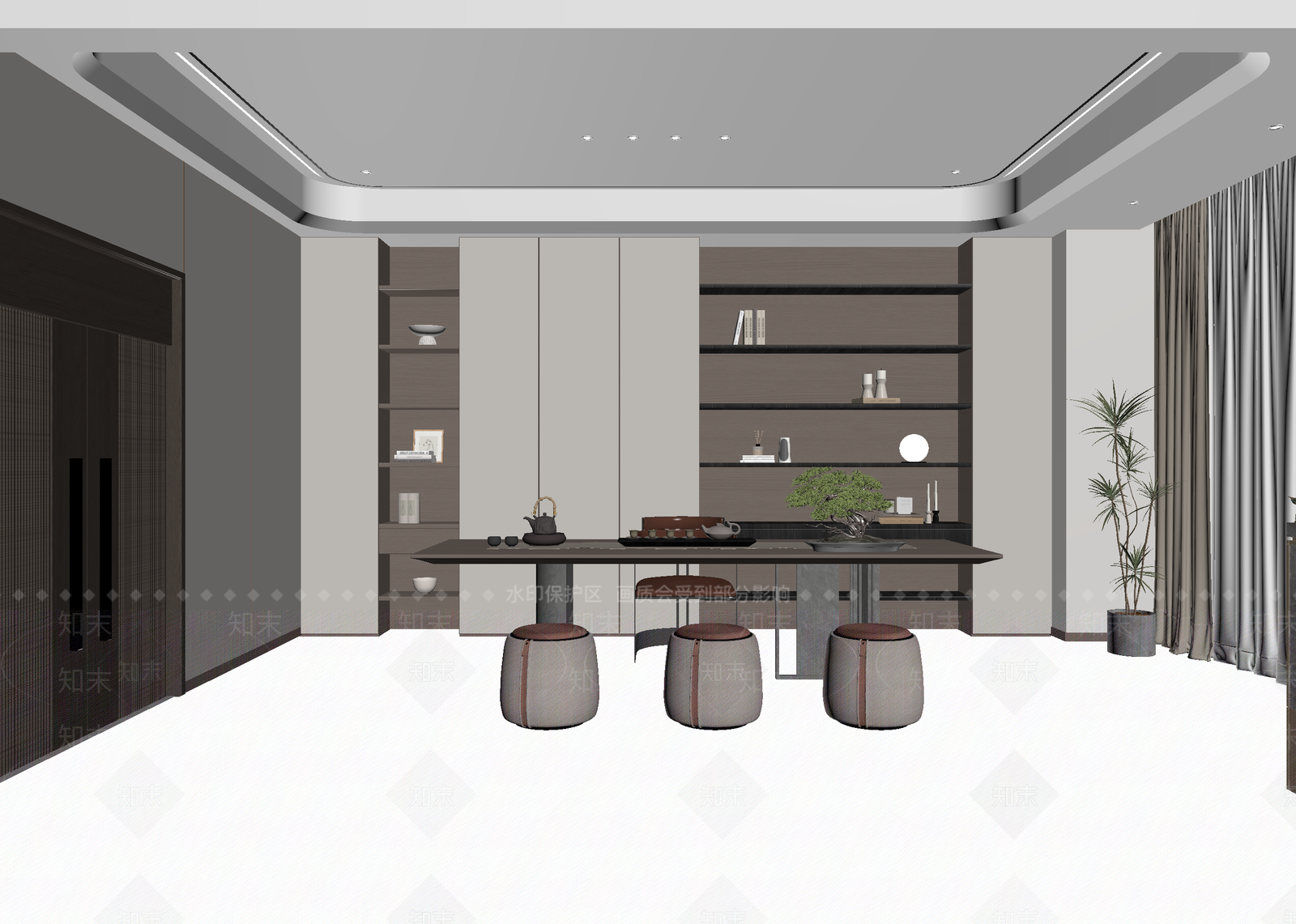 现代茶室3D模型下载【ID:1214741413】