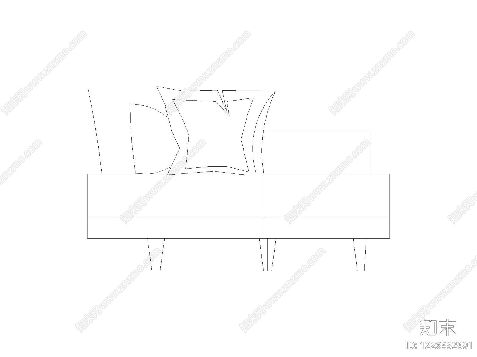 现代沙发CAD图纸