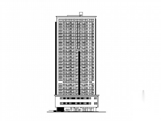 [深圳]某二十六层商住楼建筑施工图（烂尾楼改造）cad施工图下载【ID:165394193】