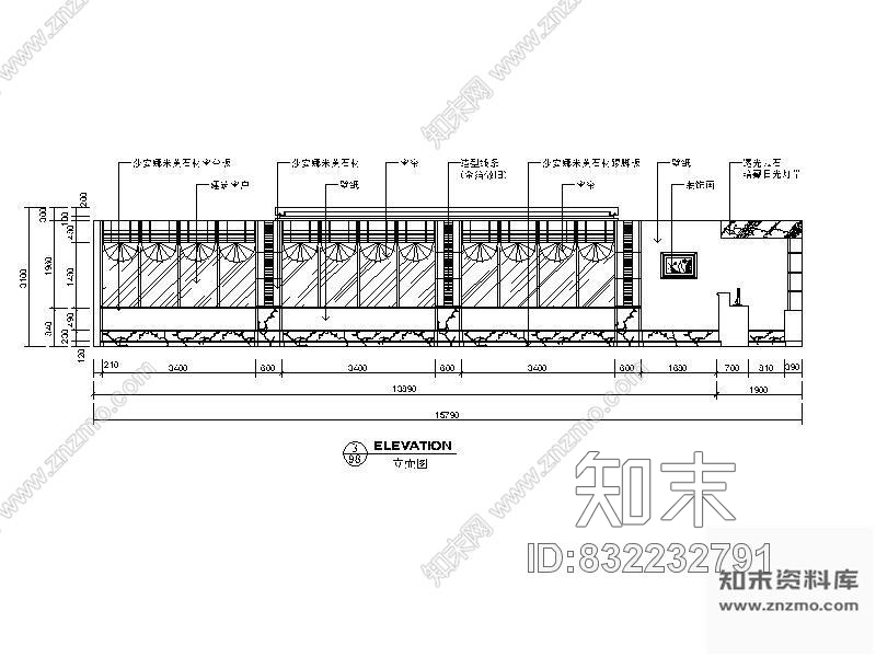 图块/节点酒店大堂立面cad施工图下载【ID:832232791】