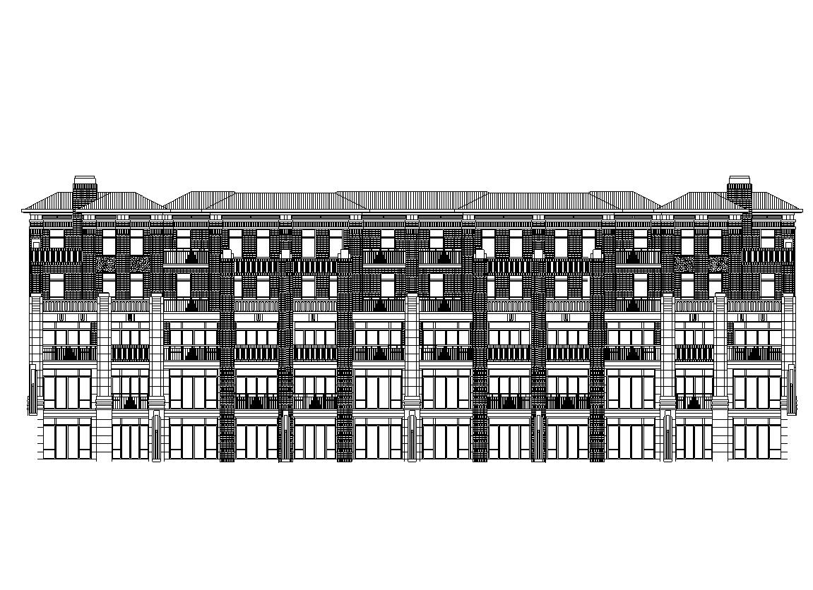 [山东]临沂北城新区新中式风格居住区建筑施工图设计施工图下载【ID:165620153】