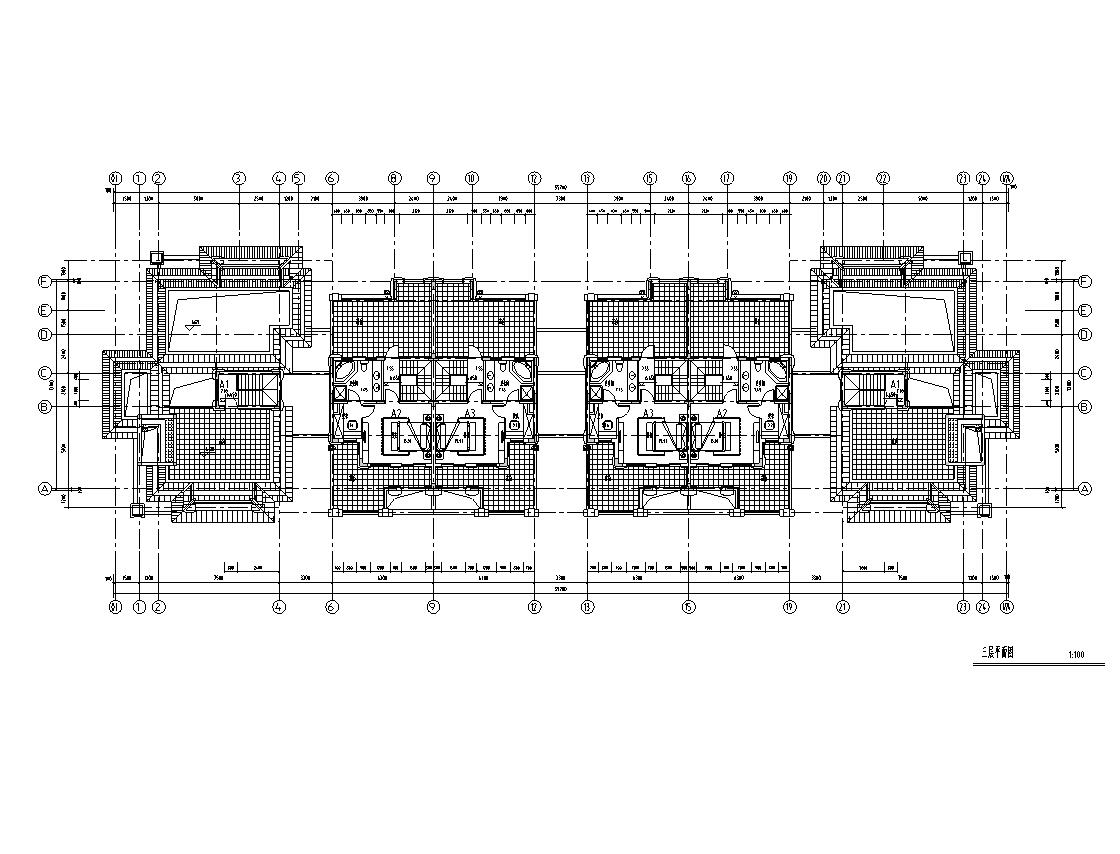 [山东]临沂北城新区新中式风格居住区建筑施工图设计施工图下载【ID:165620153】