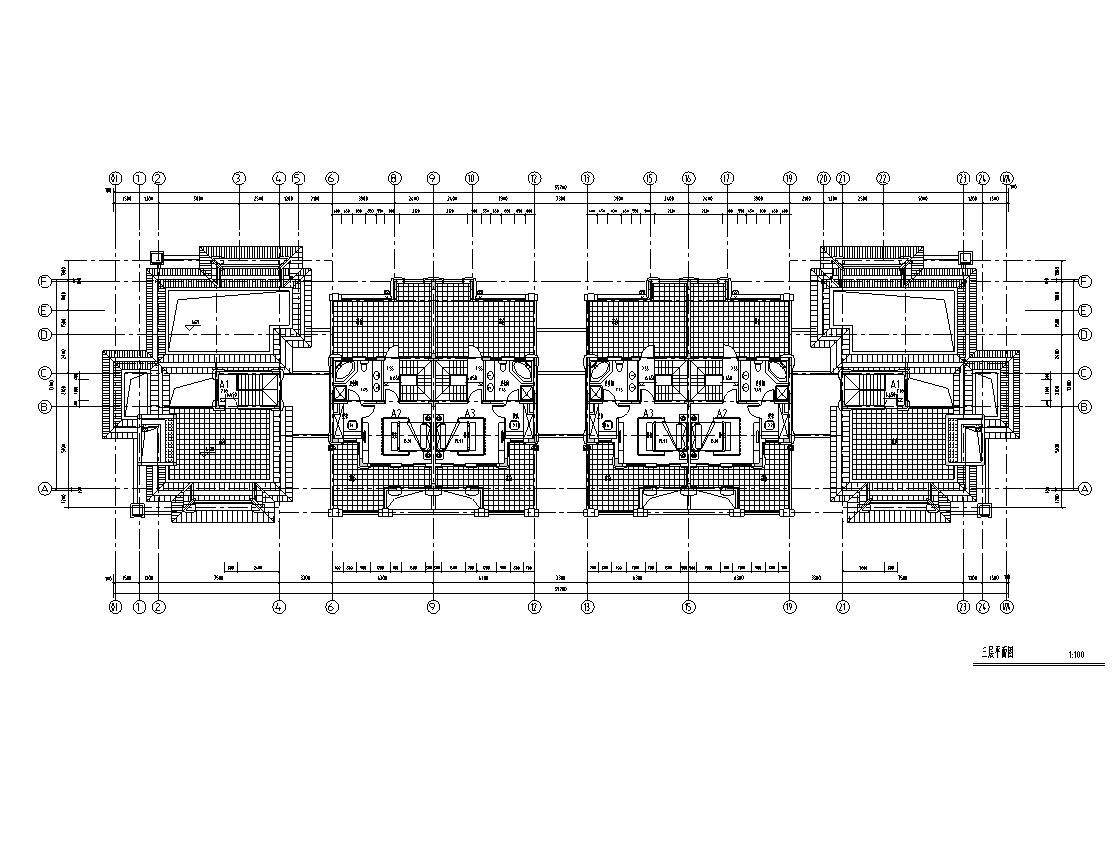 [山东]临沂北城新区新中式风格居住区建筑施工图设计cad施工图下载【ID:150003193】