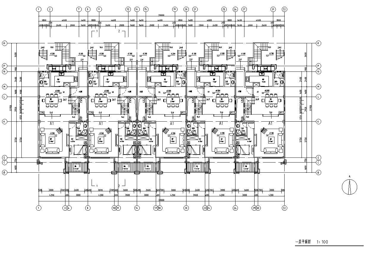 [山东]临沂北城新区新中式风格居住区建筑施工图设计cad施工图下载【ID:150003193】