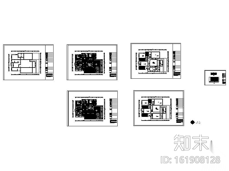 时尚三居装修方案（含效果）cad施工图下载【ID:161908128】