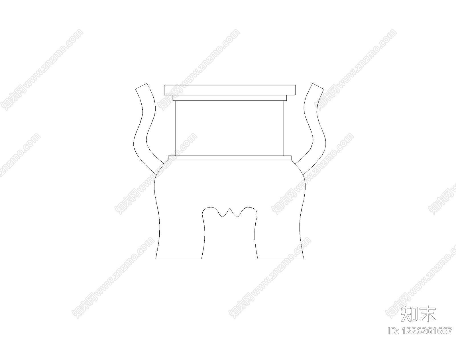 陈设类立面挂画cad施工图下载【ID:1226261667】