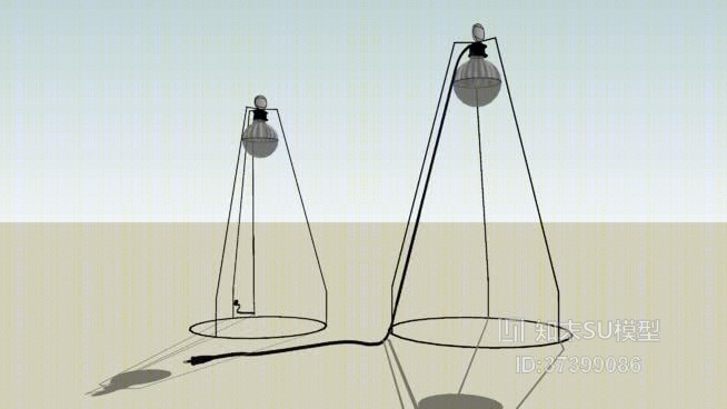 落地灯SU模型下载【ID:417931208】