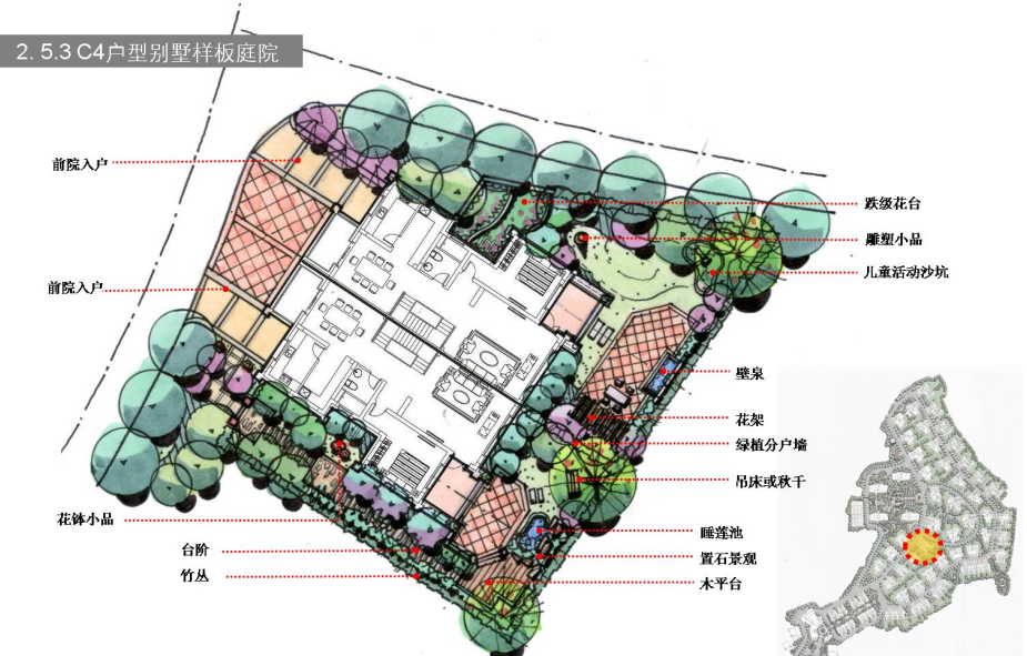 [浙江]舟山中恒居住别墅庭院方案文本cad施工图下载【ID:161013168】