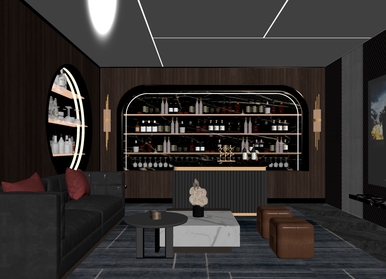 现代酒馆3D模型下载【ID:1214278536】
