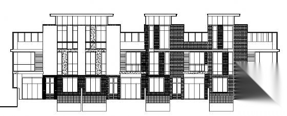 某三层框架结构联排别墅建筑施工图施工图下载【ID:149894104】