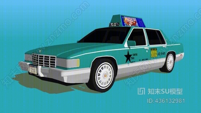 1991年凯迪拉克戴维尔北星出租车（明尼阿波利斯/圣保罗）SU模型下载【ID:436132981】