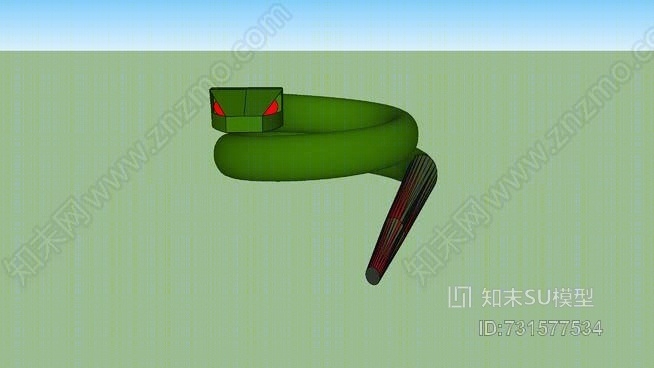 小绿蛇SU模型下载【ID:731577534】