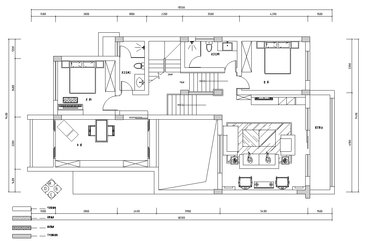 [浙江]某花园别墅室内装修施工图（含实景图）cad施工图下载【ID:161782172】