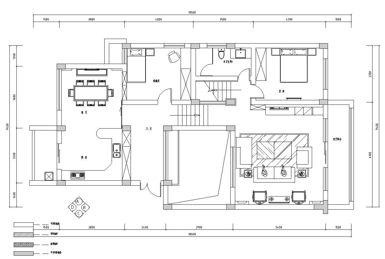 [浙江]某花园别墅室内装修施工图（含实景图）cad施工图下载【ID:161782172】