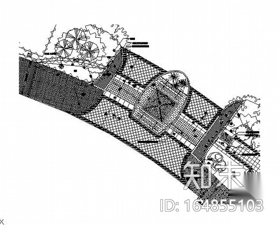 某小区主入口施工大样图cad施工图下载【ID:164855103】