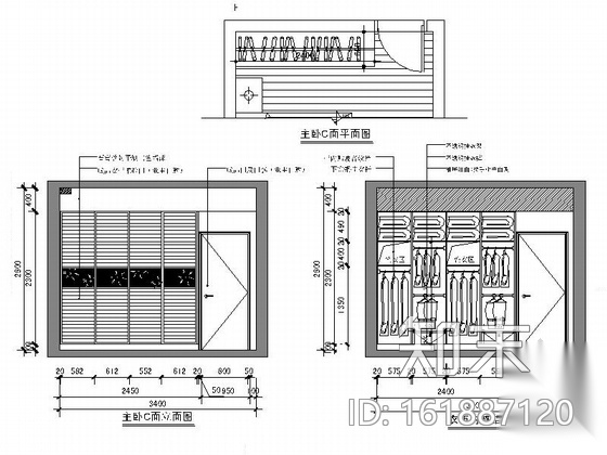 [毕业设计]某现代时尚两居室室内装修图（含效果模型）cad施工图下载【ID:161887120】