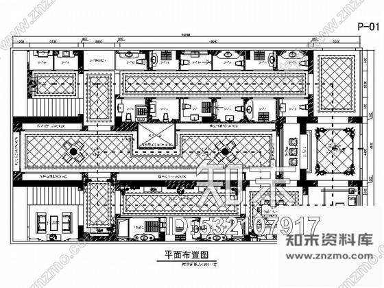 施工图山西豪华欧式风格瓷砖展厅室内装修设计施工图cad施工图下载【ID:532107917】