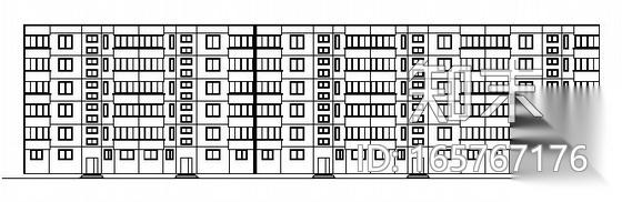 某六层框架住宅楼建筑施工图（06级毕业设计）cad施工图下载【ID:165767176】