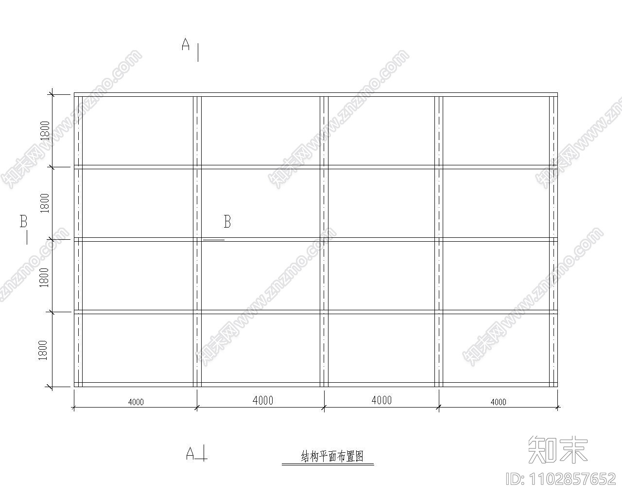 72m悬挑雨蓬钢结构施工图CAD施工图下载【ID:1102857652】