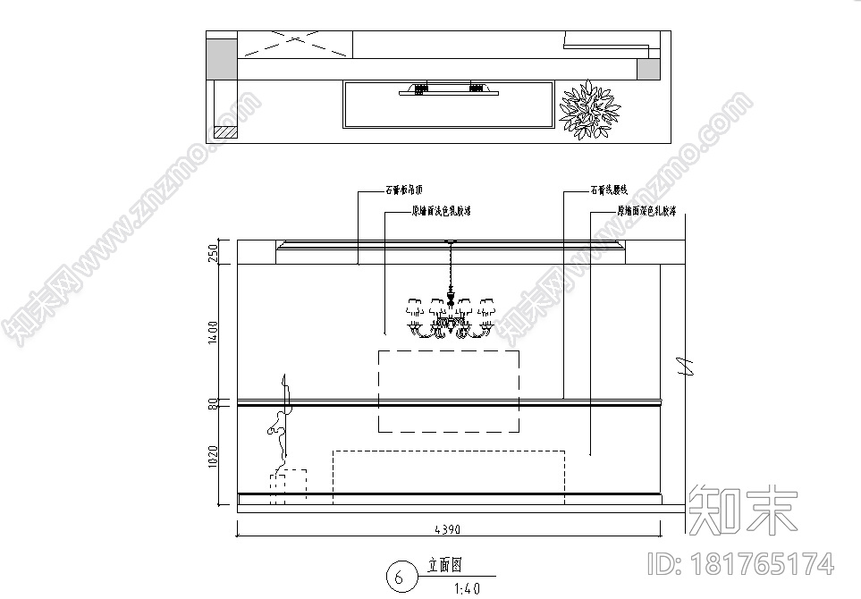 美式三居室家装设计施工图（含实景图）cad施工图下载【ID:181765174】