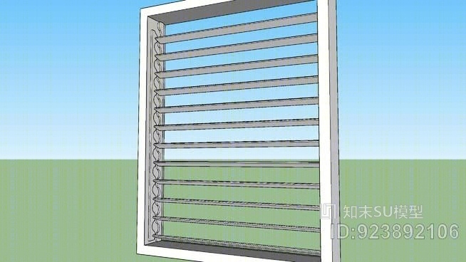 木制百叶窗SU模型下载【ID:923892106】