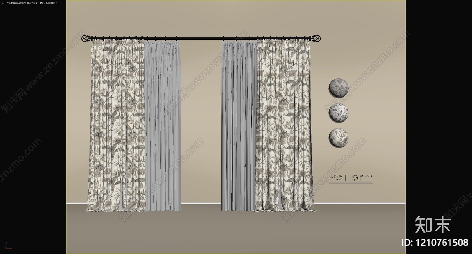 窗帘贴图下载【ID:1210761508】