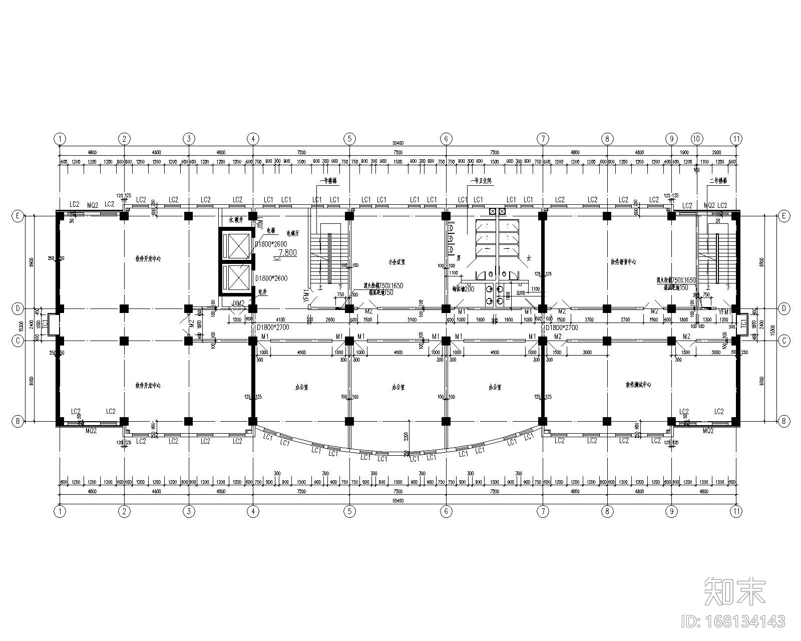 软件办公楼施工图下载【ID:168134143】