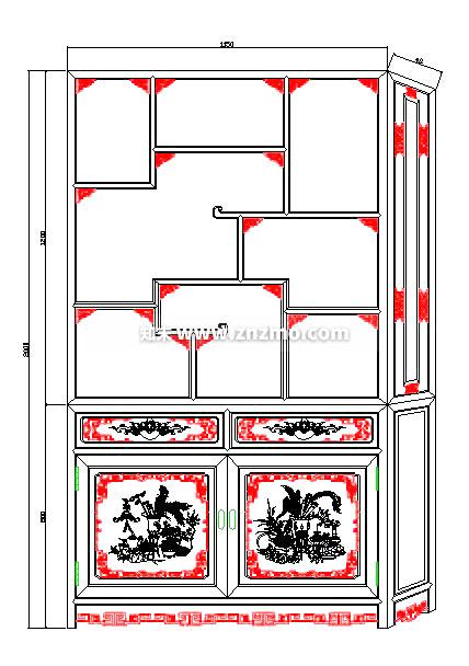 陈列架cad施工图下载【ID:178184191】